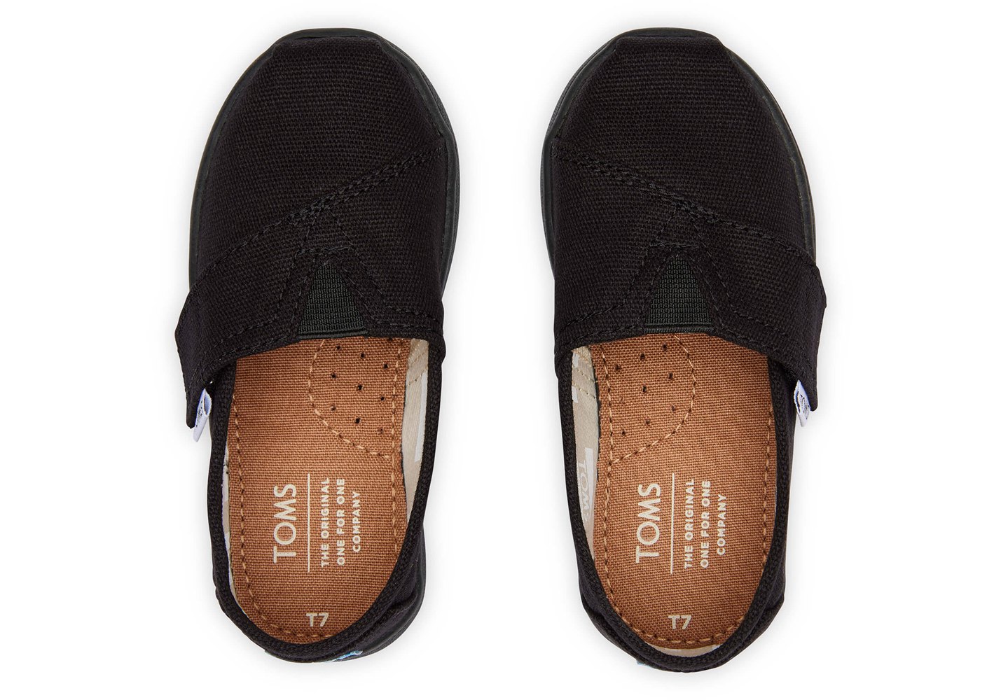 Toms Alpargata Tiny Canvas Espadrille Black - Kids - 42180-JWEZ